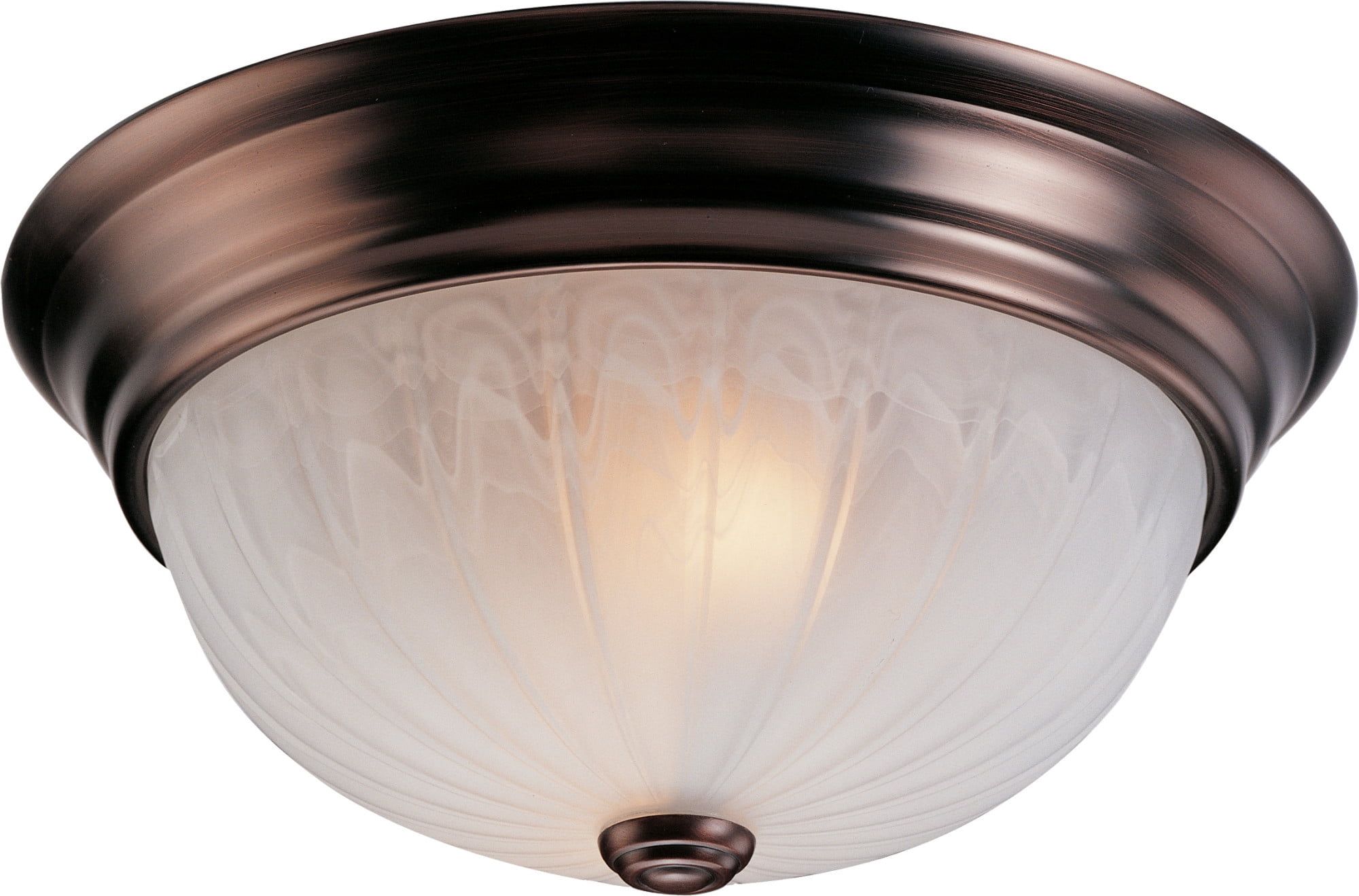 Marti 11" Bronze Alabaster Glass Bowl Ceiling Light