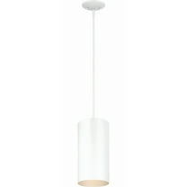 Volume Lighting 1-Light White Aluminum LED Cylinder Pendant - N/A