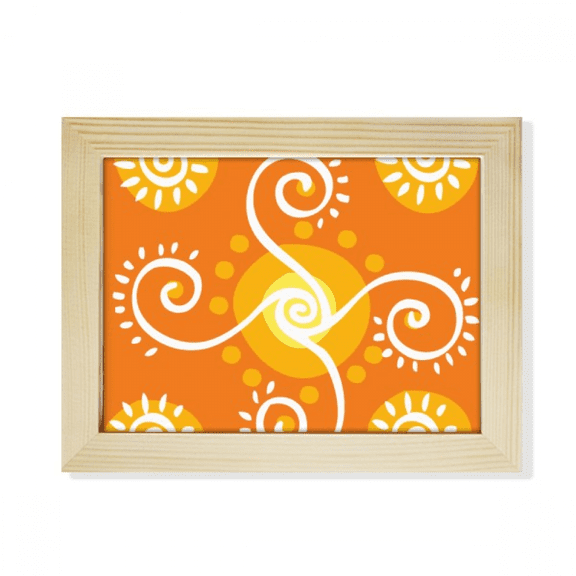Volume Orange Mexico Totems Ancient Civilization Desktop Photo Frame Picture Art Decoration Painting 6x8 inch