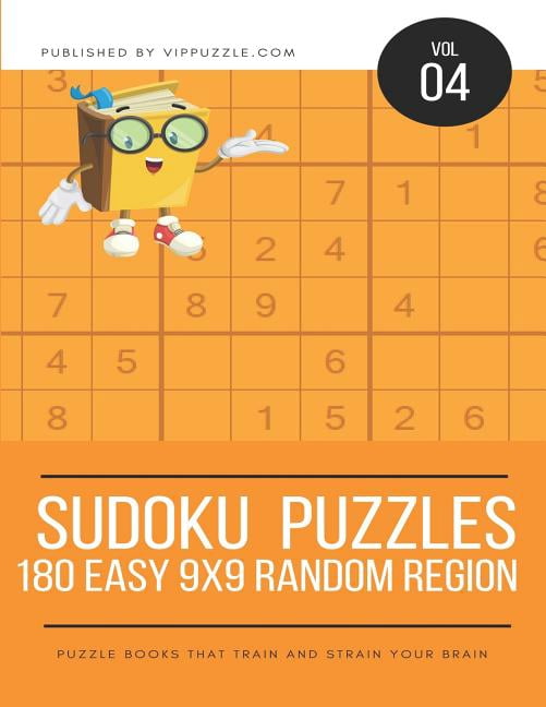 Volume Sudoku Puzzles - 180 Easy 9x9 Random Regions, Book 4, (Paperback)