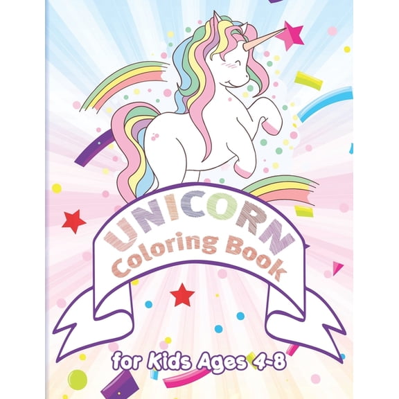 Volume Unicorn Coloring Book for Kids Ages 4-8: 42 Unique Unicorn coloring pages for kids Toddlers Boys & Girls, 8.5 x 11 Inche, Book 1, (Paperback)