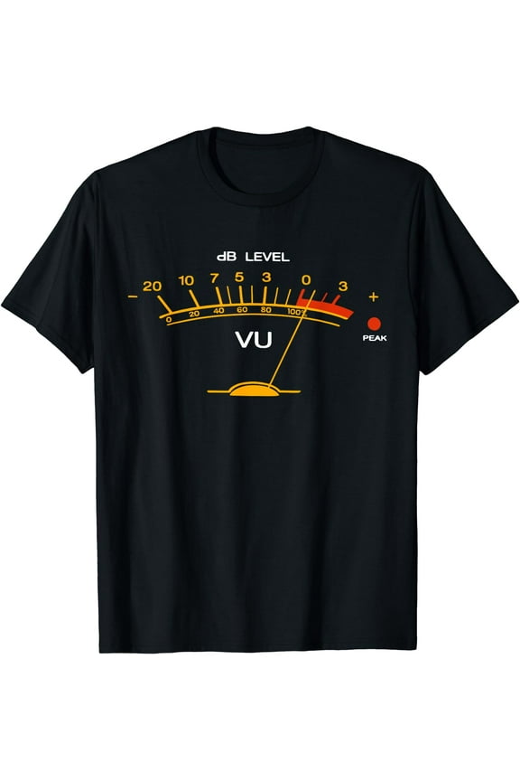 Volume VU Meter Vintage Audio Engineer Recording Studio T-Shirt