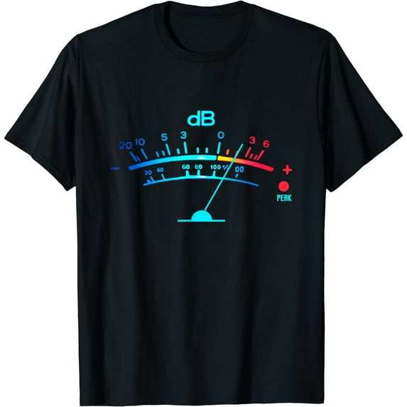 Volume VU Meter Vintage Audio Engineer Recording T-Shirt