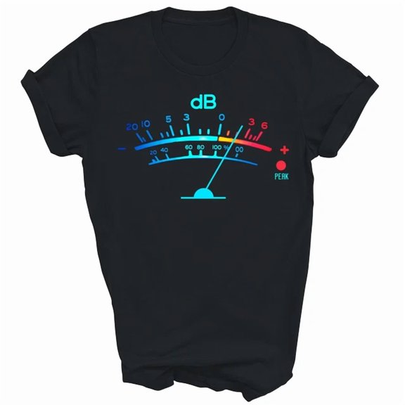 Volume Vu Meter Audio Engineer Recording T-Shirt Unisex S-5XL Hot Trending Shirt, Vintage Birthday Gift