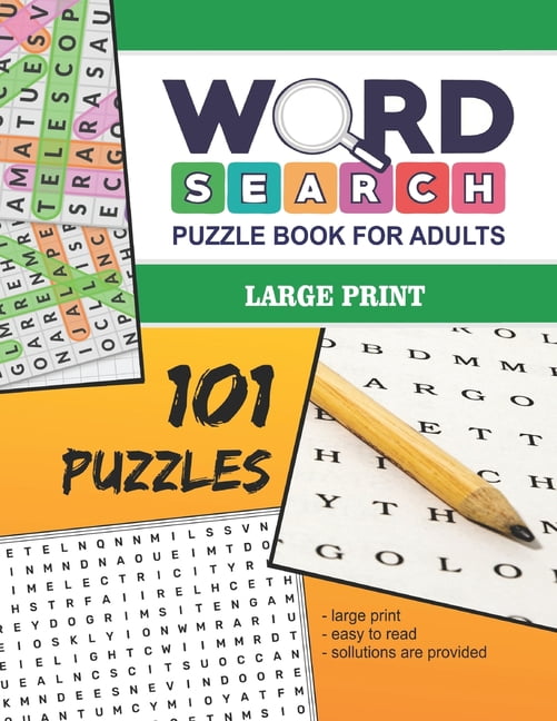 Volume Word Search Puzzle Book For Adults - Large Print: 101 Word Finds Puzzles For Adults - Volume No. 1, Book 1, (Paperback)