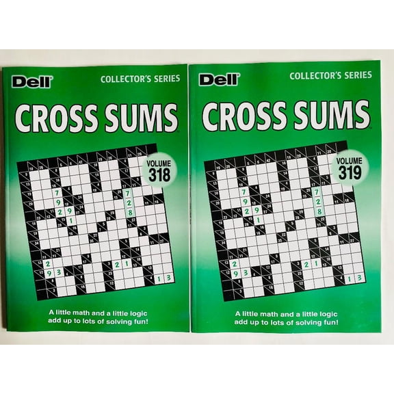 Volumes 318 and 319 of Cross Sums Math Kakuro Puzzles from the Penny Press Dell Collector's Series