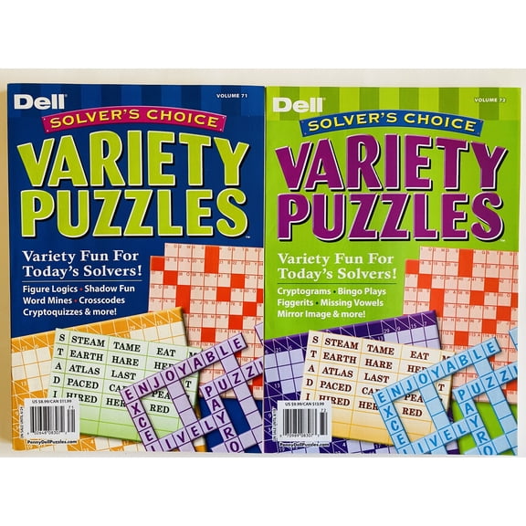 Volumes 71 and 72 of the Dell Solver's Choice Variety Puzzles from the Penny Press Publications