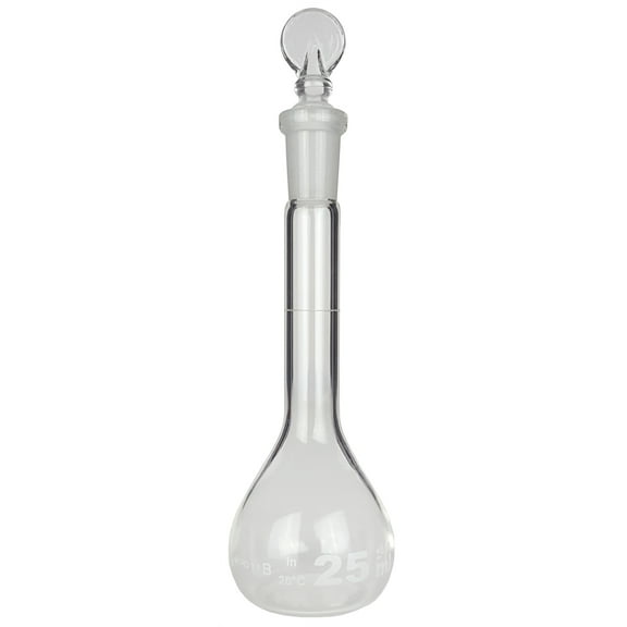 Volumetric Flask with Ground Glass Stopper, 25ml Capacity by Go Science Crazy