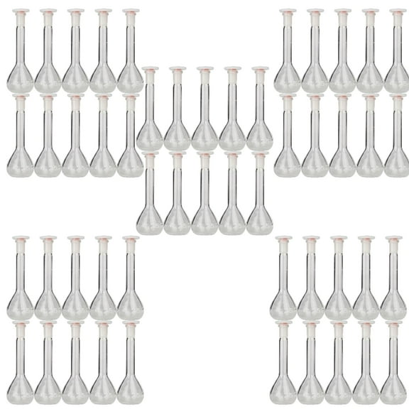 Volumetric Flask with Plastic Stopper, 25ml Capacity, Case of 50 by Go Science Crazy