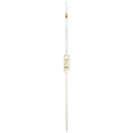 Volumetric Pipette, 20mL - Class A - Blue Markings - Yellow Coded - Borosilicate Glass - Eisco Labs