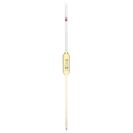 Volumetric Pipette, 50mL - Class A - Blue Markings - Red Coded - Borosilicate Glass - Eisco Labs