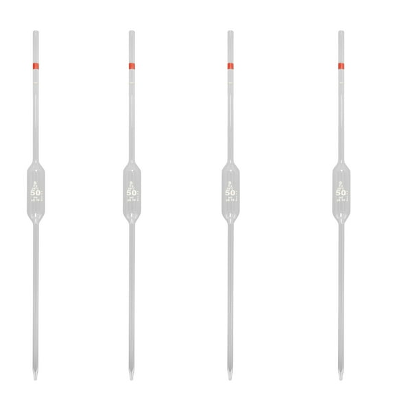 Volumetric Pipette, 50ml Capacity, Pack of 4 by Go Science Crazy