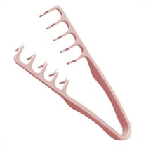 Voluminous wide-toothed hair comb Travel folding design Wide fine-toothed dual-purpose set Men's fluffy texture, ABS plastic with textured grip (Pink)