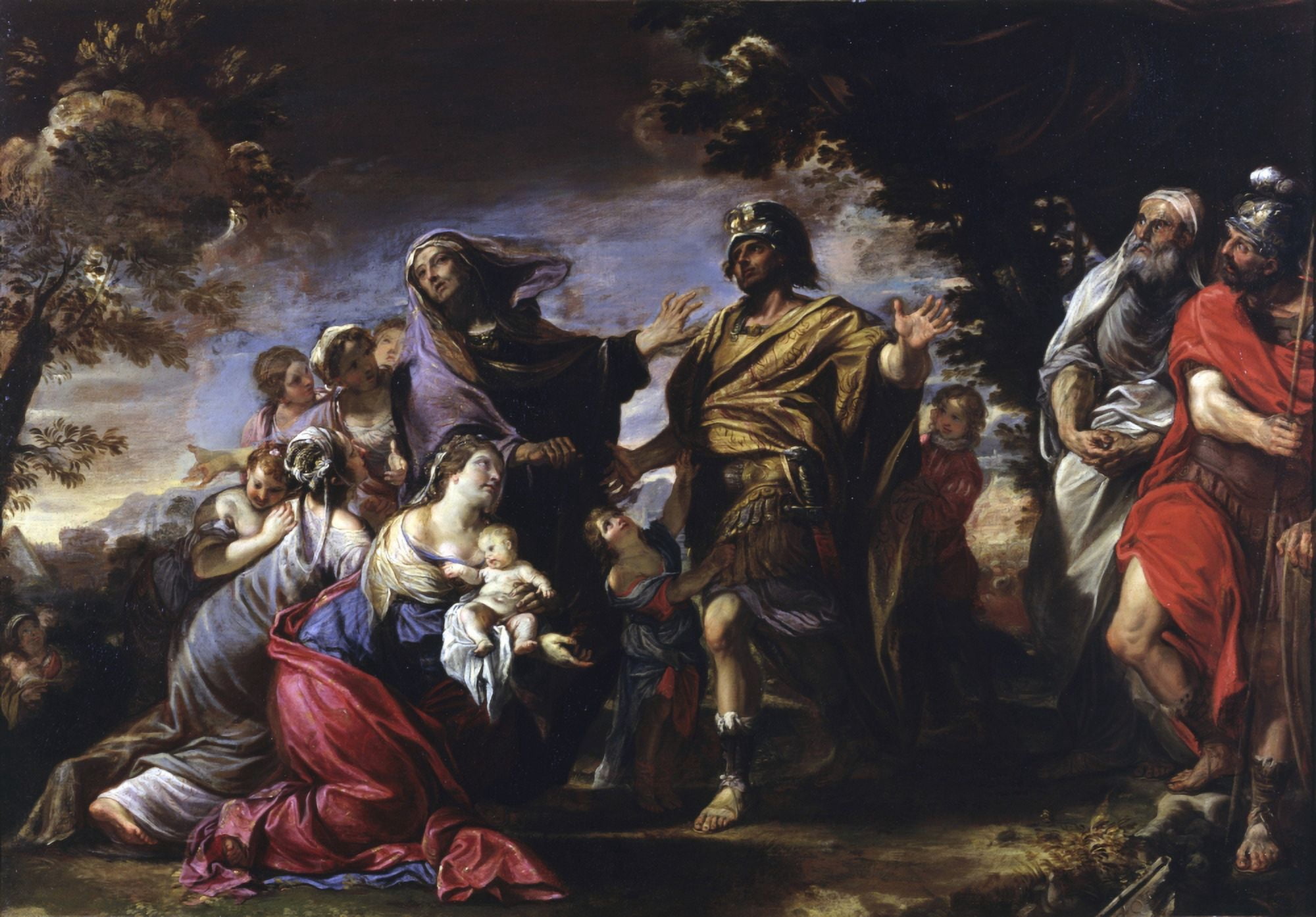 Volumnia In Front Of Coriolanus (Volumnia Davanti A Coriolano) Canvas Art - (24 x 18)