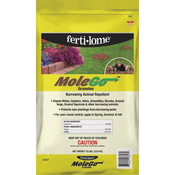 Voluntary Purchasing Group 11317 Fertilome Mole Go Granules for Pest Control, 10-Pound Residential Use, Standard Application