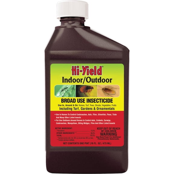 Hi-Yield Indoor Outdoor Insecticide Spray - Broad Use Liquid - 16-Ounce