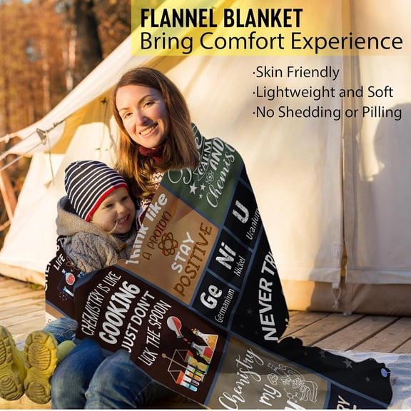 Volunteer Appreciation Gifts, Thank You Gifts for Volunteers, Flannel Blanket 50" x 60", Black