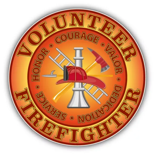 Personalized Volunteer Fire Brigade Car Sticker – Glossy 22x8 Cm (A410)