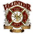 thumbnail image 1 of Volunteer Firefighter White vinyl Reflective Decal 6In, 1 of 1
