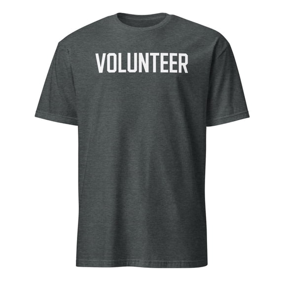 Volunteer Staff Event Professional Identification T-Shirt (Dark Heather, L)
