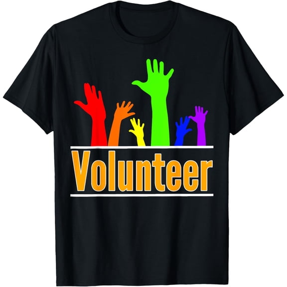 Volunteer T-Shirt Volunteer Shirts & GiftsMen and women, Black T-shirt, size: Extra large