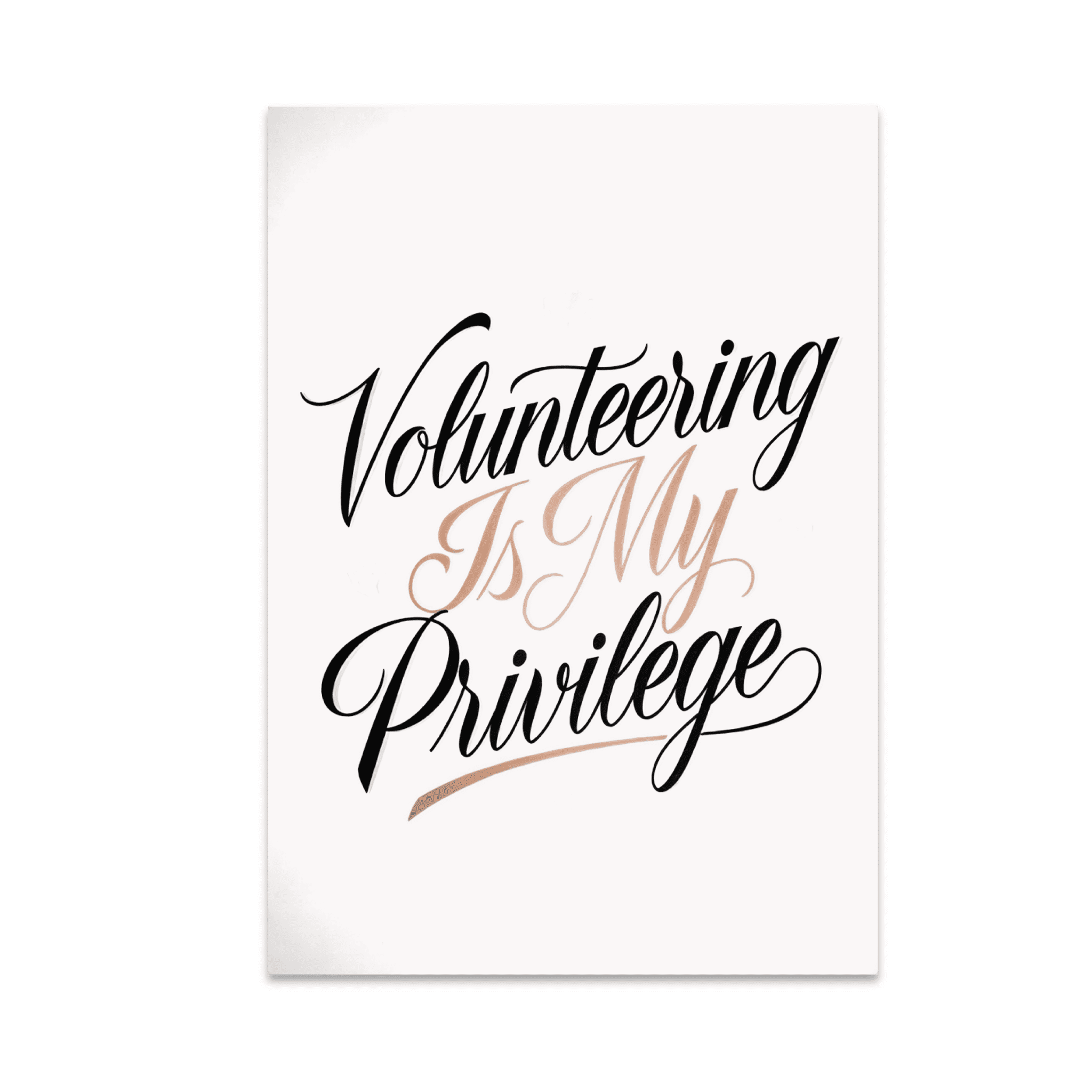 Volunteering Is My Privilege Wall Art - Community Service Enthusiast ...
