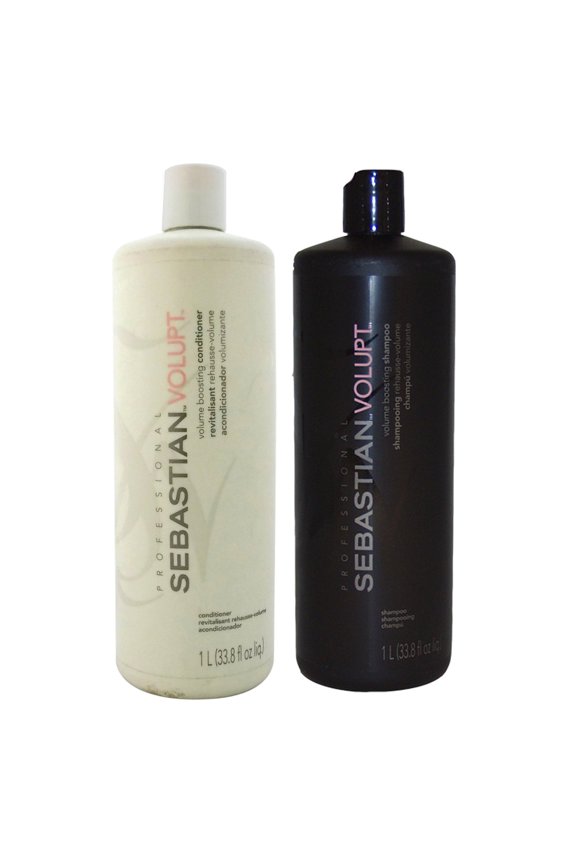 Volupt Volume Boosting Shampoo and Conditioner Kit by Sebastian for Unisex - 2 Pc Kit 33.8oz Shampoo, 33.8oz Conditioner