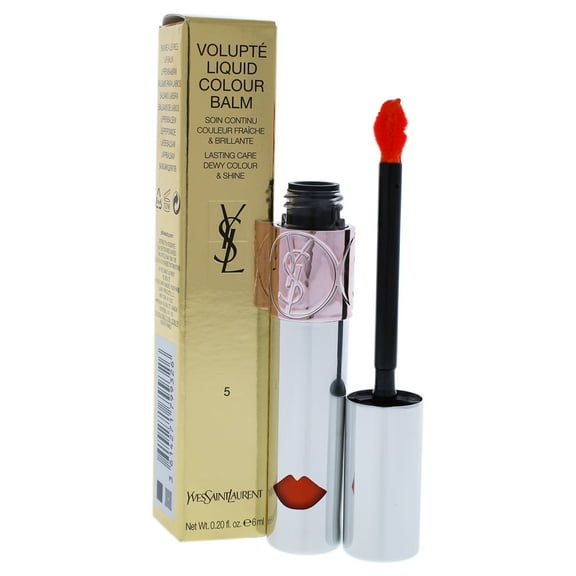 Volupte Liquid Colour Balm - 5 Watch Me Orange by Yves Saint Laurent for Women - 0.2 Lip Gloss