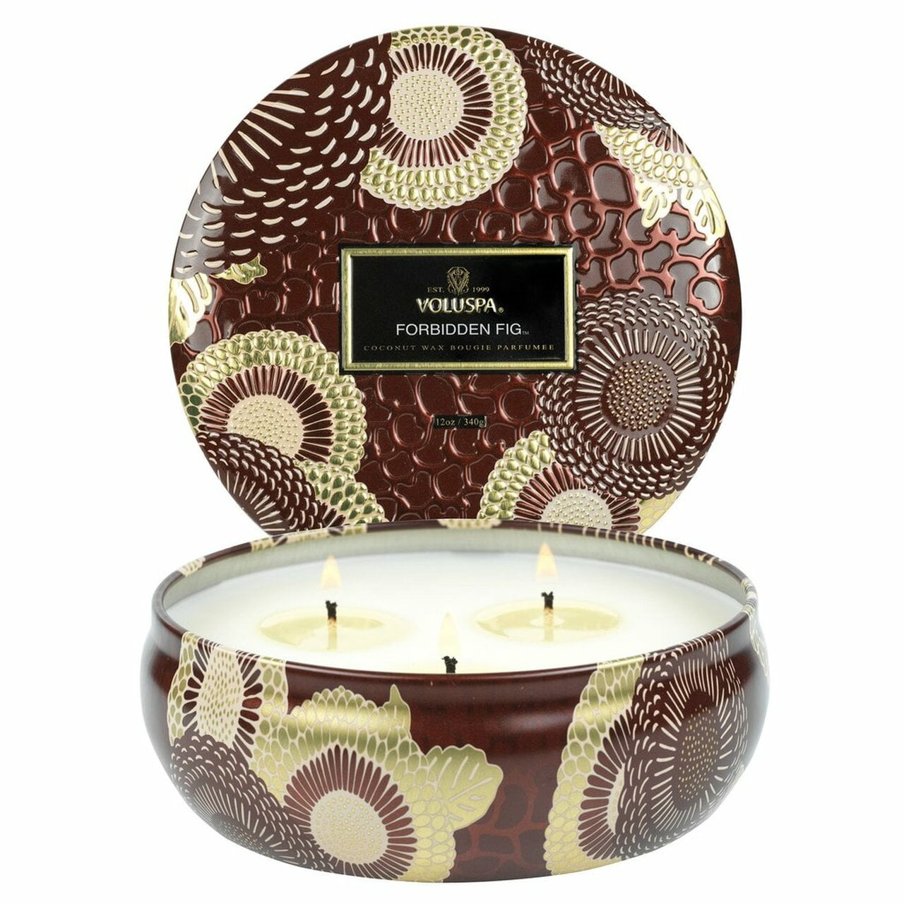Heavenly Citrus Fig 12 oz Triple-Wick Coconut Wax Candle