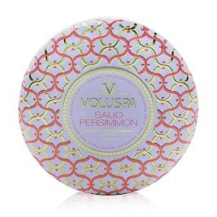 Voluspa 3 Wick Decorative Tin Candle - Saijo Persimmon