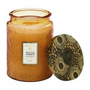 Voluspa Baltic Amber Large Embossed Glass Jar Candle (18 Ounces)