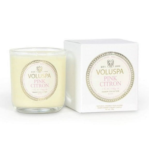 Voluspa Classic Boxed Votive, Pink Citron, 3 oz