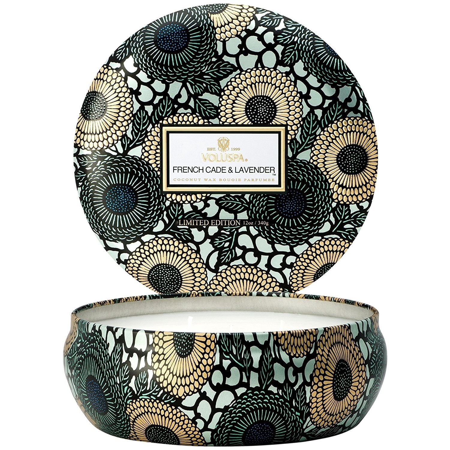 Voluspa Japonica 3 Wick Candle in Tin - French Cade & Lavender 12oz ...