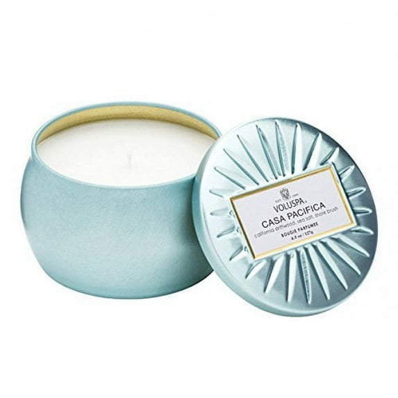 Voluspa Mini Decorative Tin Candle, Casa Pacifica, 4.5 Ounce
