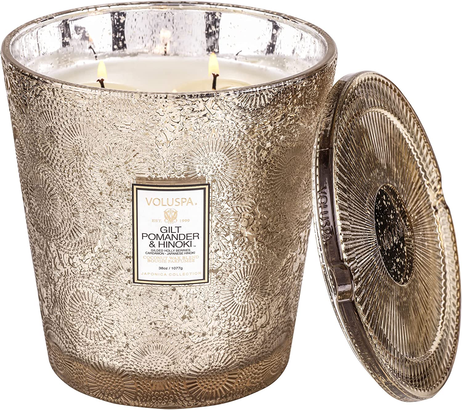 Voluspa Spiced Pumpkin Latte, Large Candle Jar, 18 Ounce, 100 Hour Burn Time, All Natural Wicks