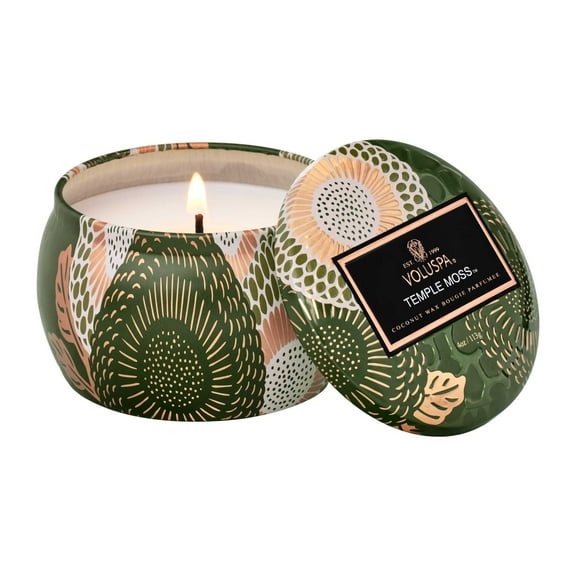 Voluspa TEMPLE MOSS MINI TIN CANDLE 4 oz