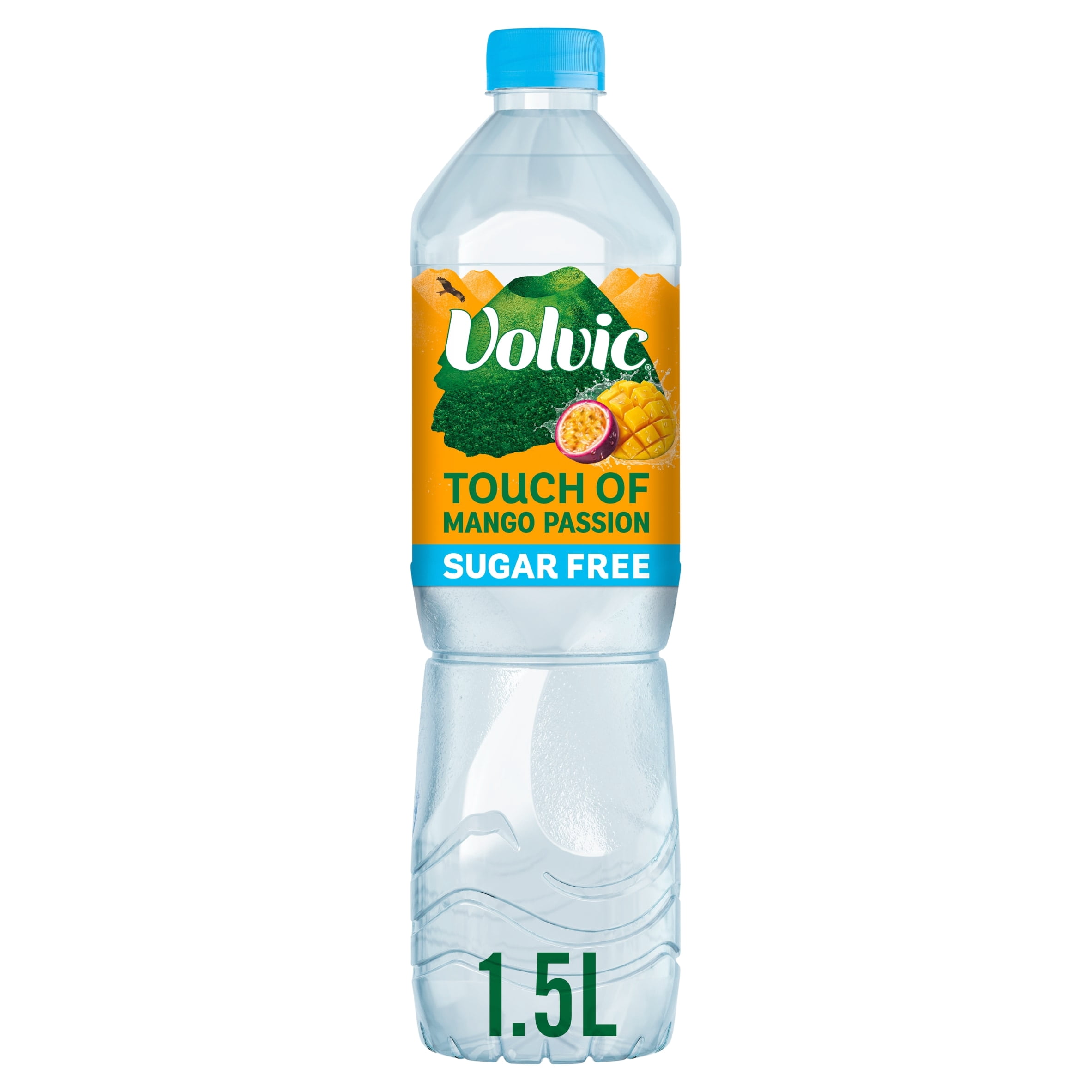 Volvic Touch of Fruit Mango & Passion Fruit Sugar Free Still Flavoured Water 1.5L, Imported from Britain