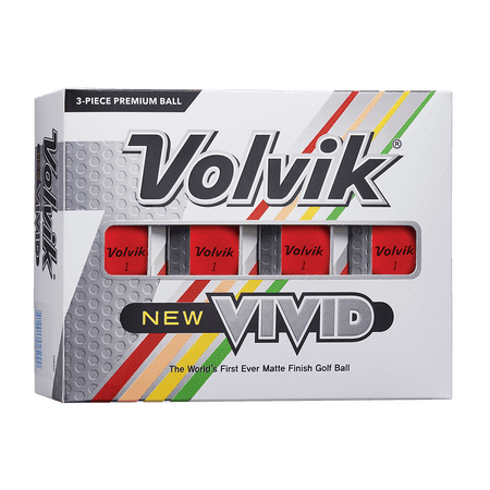 Volvik 2020 Vivid 3 Piece Golf Balls Matte Red