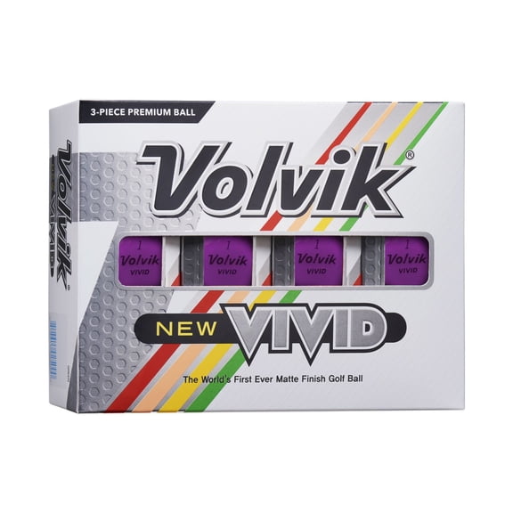 Volvik 2022 Vivid Golf Balls Matte Purple 12pk
