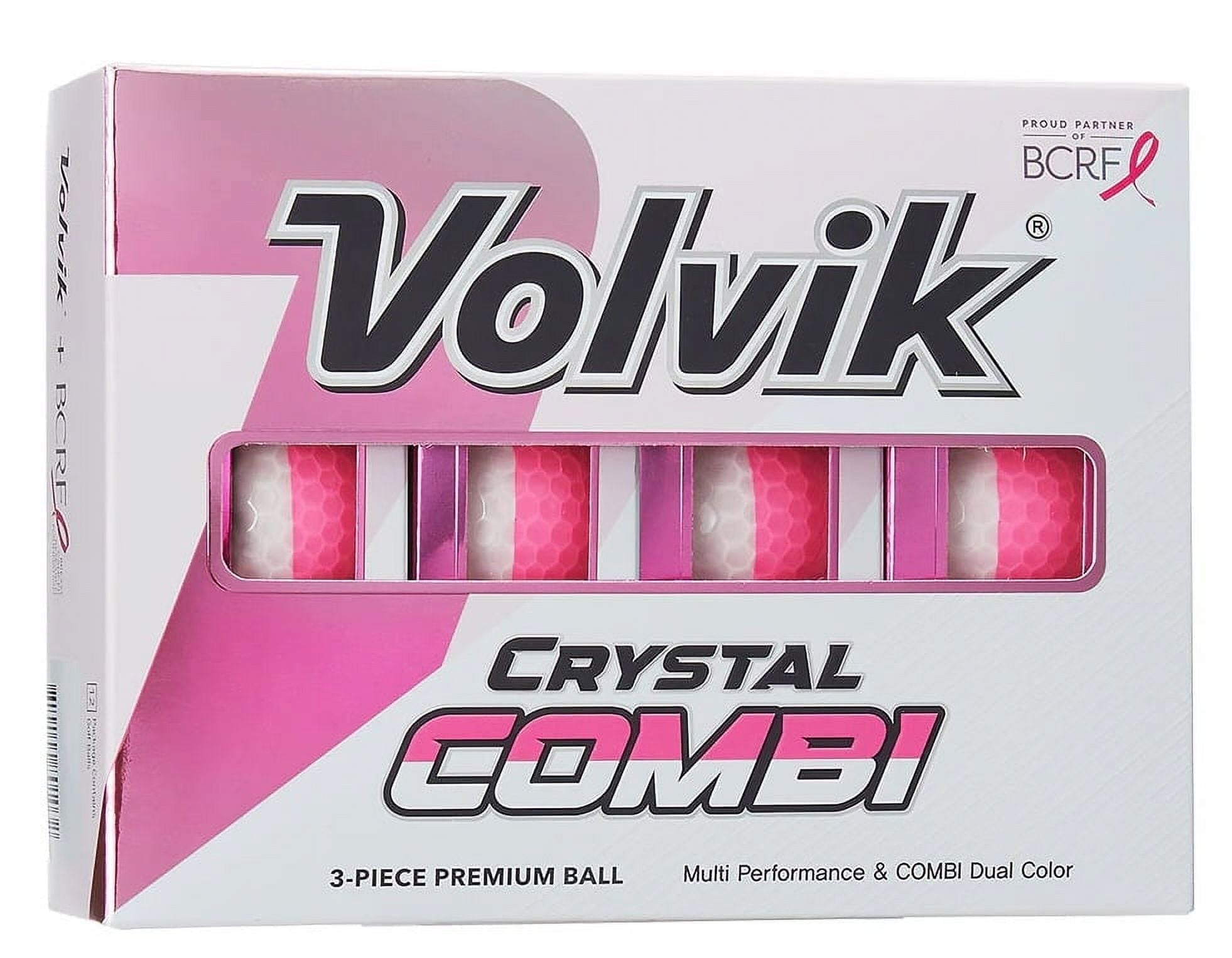Volvik Crystal Combi BCRF Golf Balls (One Dozen)