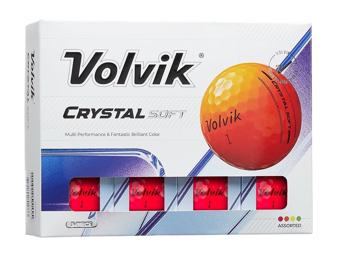 Volvik Crystal Soft Golf Balls (One Dozen)(Red)