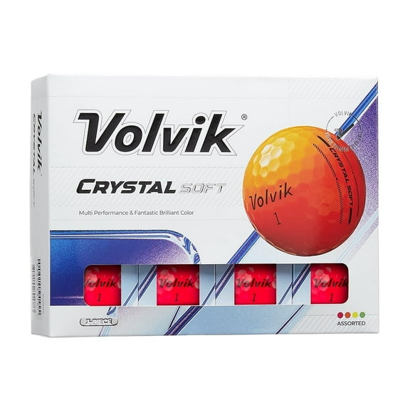 Volvik Crystal Soft Golf Balls (One Dozen)(Red)