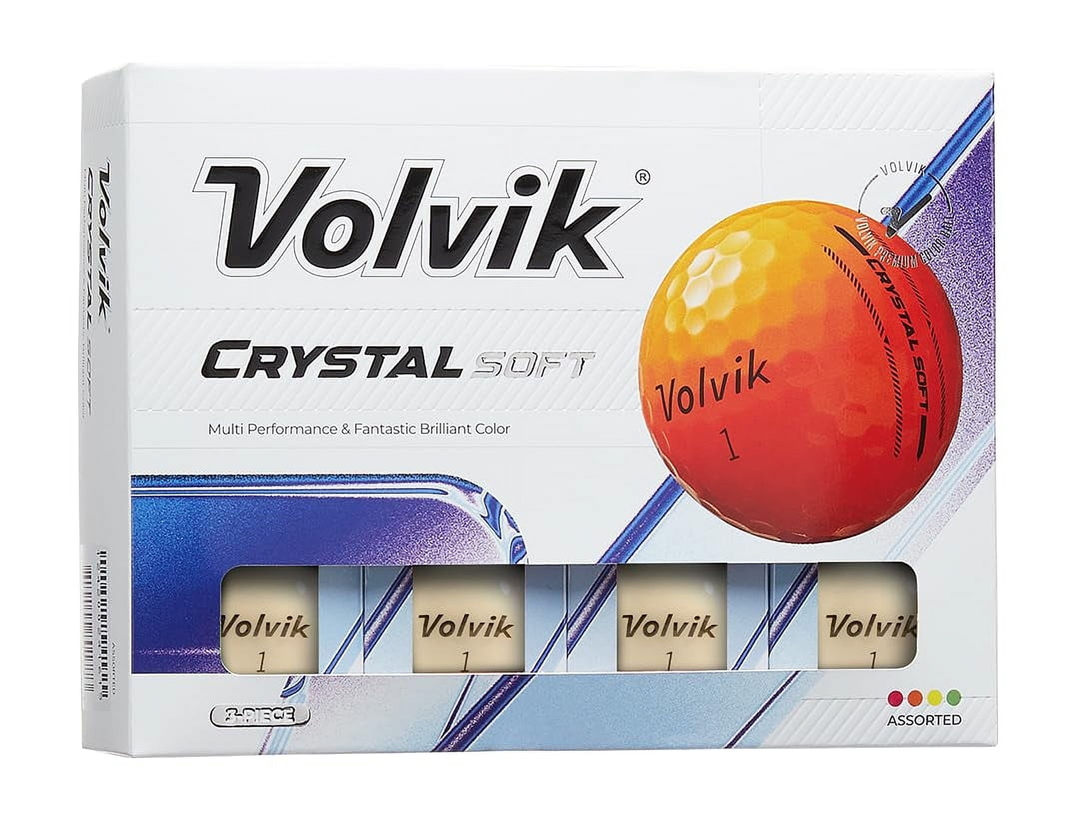 Volvik Crystal Soft Golf Balls (One Dozen)(White)