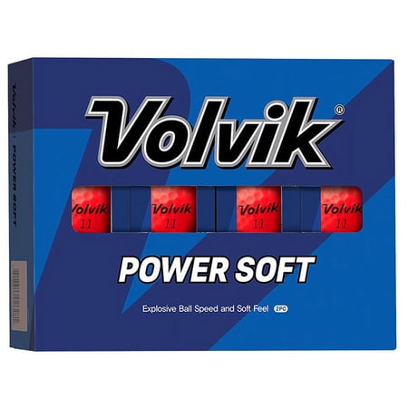 Volvik Golf Power Soft Golf Balls 12 (1 Dozen), Red -