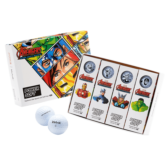 Volvik Powersoft Avengers Golf Balls White 1-Dozen