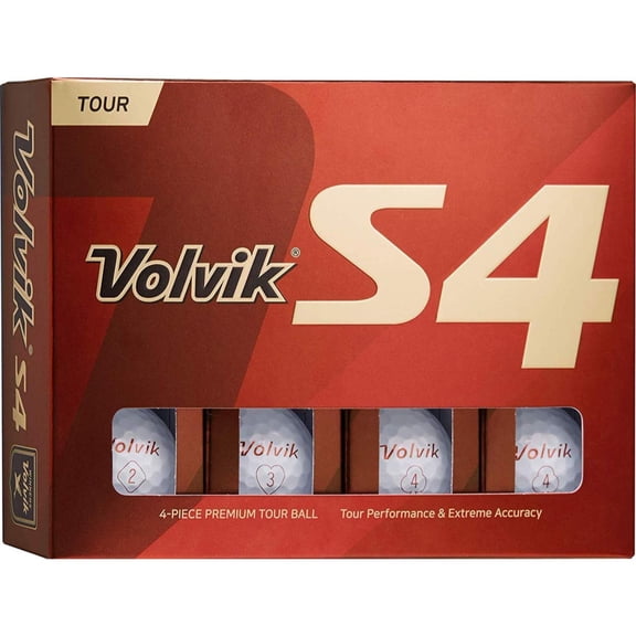 Volvik S4 Tour Ball White - Dozen