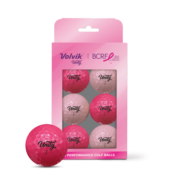 Volvik Unity BCRF Golf Balls 6 Pack – Pink Breast Cancer Awareness Golf Balls – Premium Performance Golf Balls – Official BCRF Collaboration