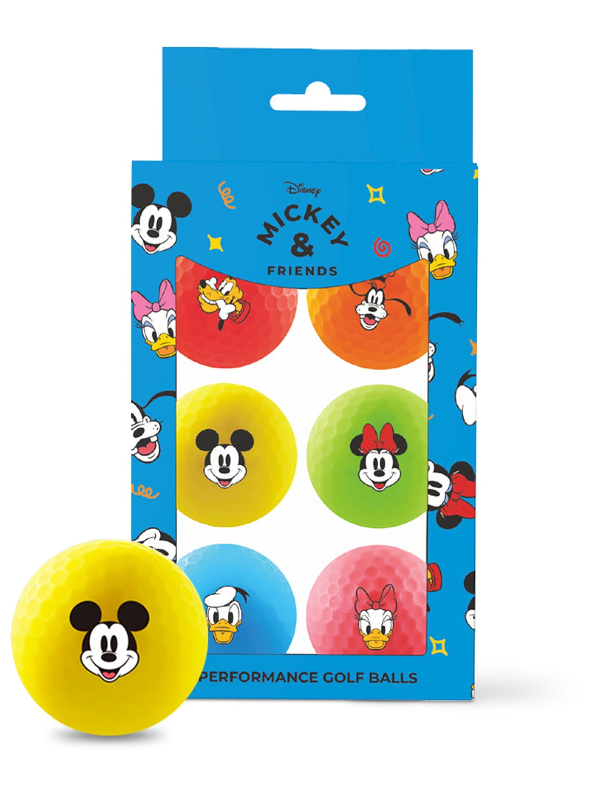 Volvik Vimat Disney Iconic Character Golf Balls 6-Pack Set, Mickey & Friends