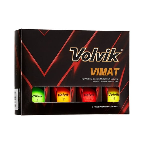 Volvik Vimat Matte Finish Golf Balls (One Dozen)(Assorted)