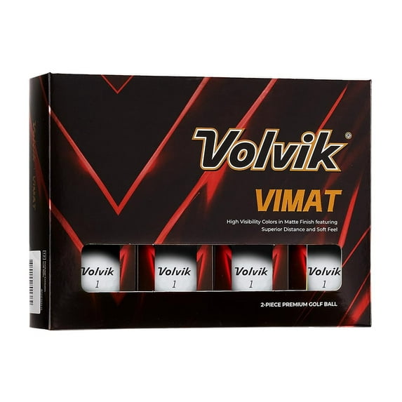 Volvik Vimat Matte Finish Golf Balls (One Dozen) (White)